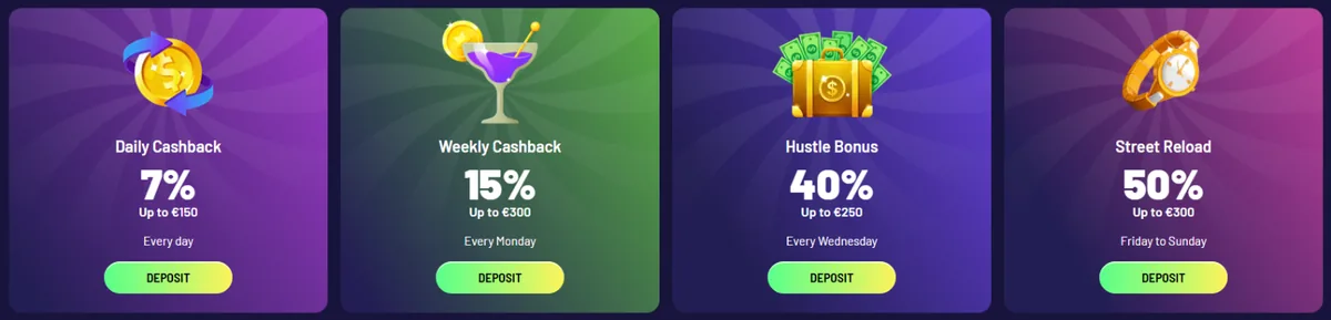 TuffPuff casino – tedenske promocije in cashback